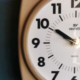Vintage clock square silent wall clock "Mocha Spotlight"