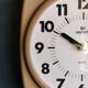 Vintage clock square silent wall clock "Mocha Spotlight"