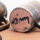 6 glass enamelled ceramic cups by Henry Simon