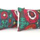 Set of 2 vintage embroidered cushion covers 41x61 cm