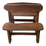 Brutalist wooden bench from the 60s
