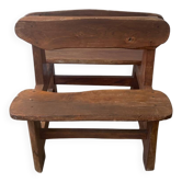 Banc Bois brutaliste 60s