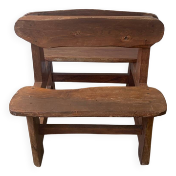 Banc Bois brutaliste 60s