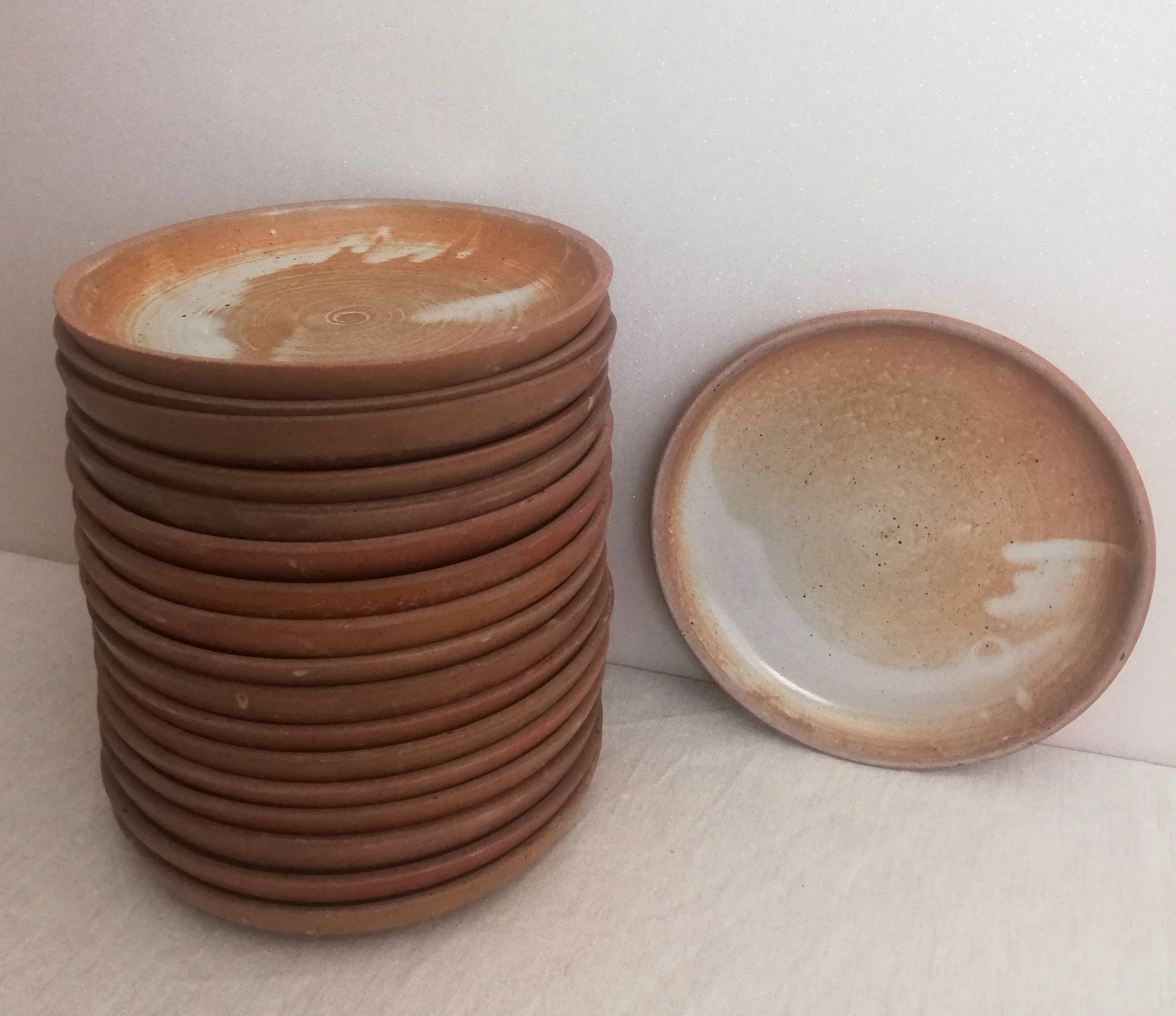Series 18 dessert plates artisanal sandstone 60s