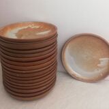 Series 18 dessert plates artisanal sandstone 60s