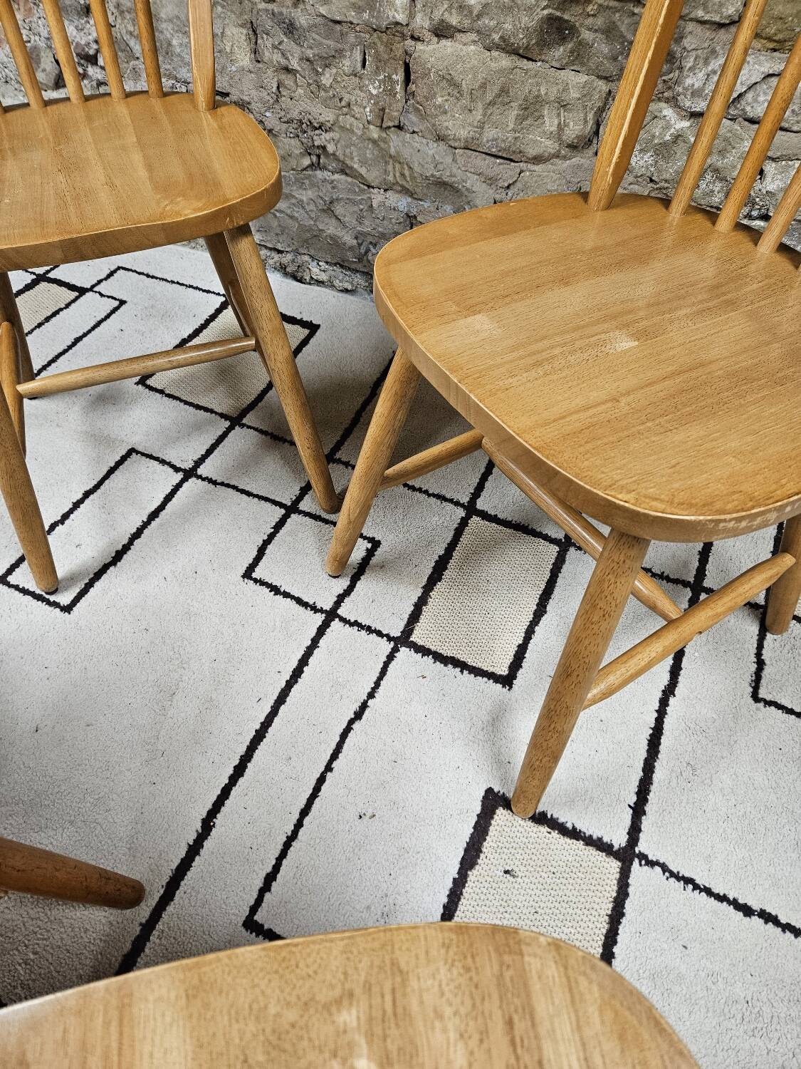 Set of 4 vintage Danish bar chairs