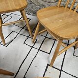 Set of 4 Danish chairs with vintage bars