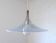 Vintage Trumpet Pendant Lamp Meblo Blue Plastic Hanging Light 1970's