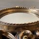 Vintage convex witch mirror – carved gilded wood – 1960s