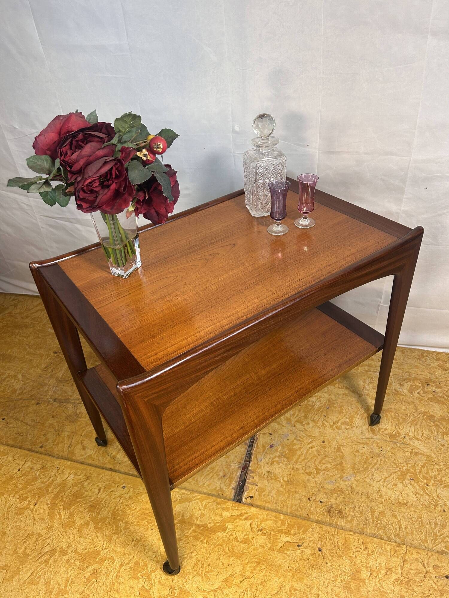 Desserte rétro vintage en teck et afromosia du milieu du siècle – Design danois