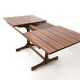 Midcentury rectangular wooden extendible dining table, italy 1960s
