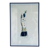 Lithographie originale « Clown Blanc » d'Herbert Leupin, 1964