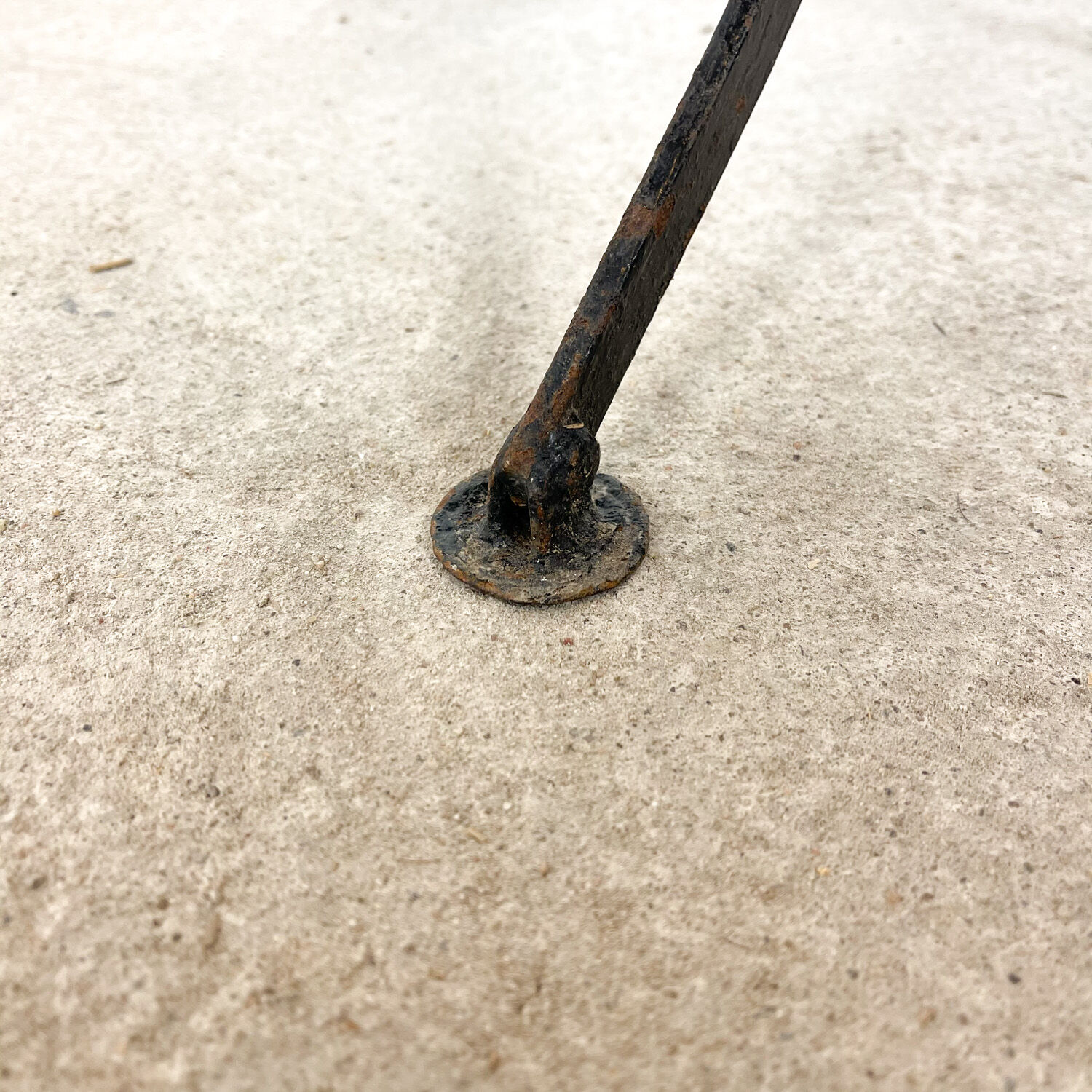 Vintage industrial metal bistro table