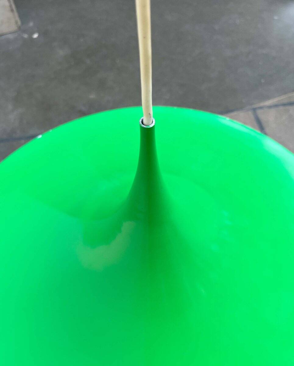 Semi-model tulip pendant lamp green space Danish mid-century by Claus Bondrup and Torsten Thorup for Fog & Mørup, 1960s, set of 2