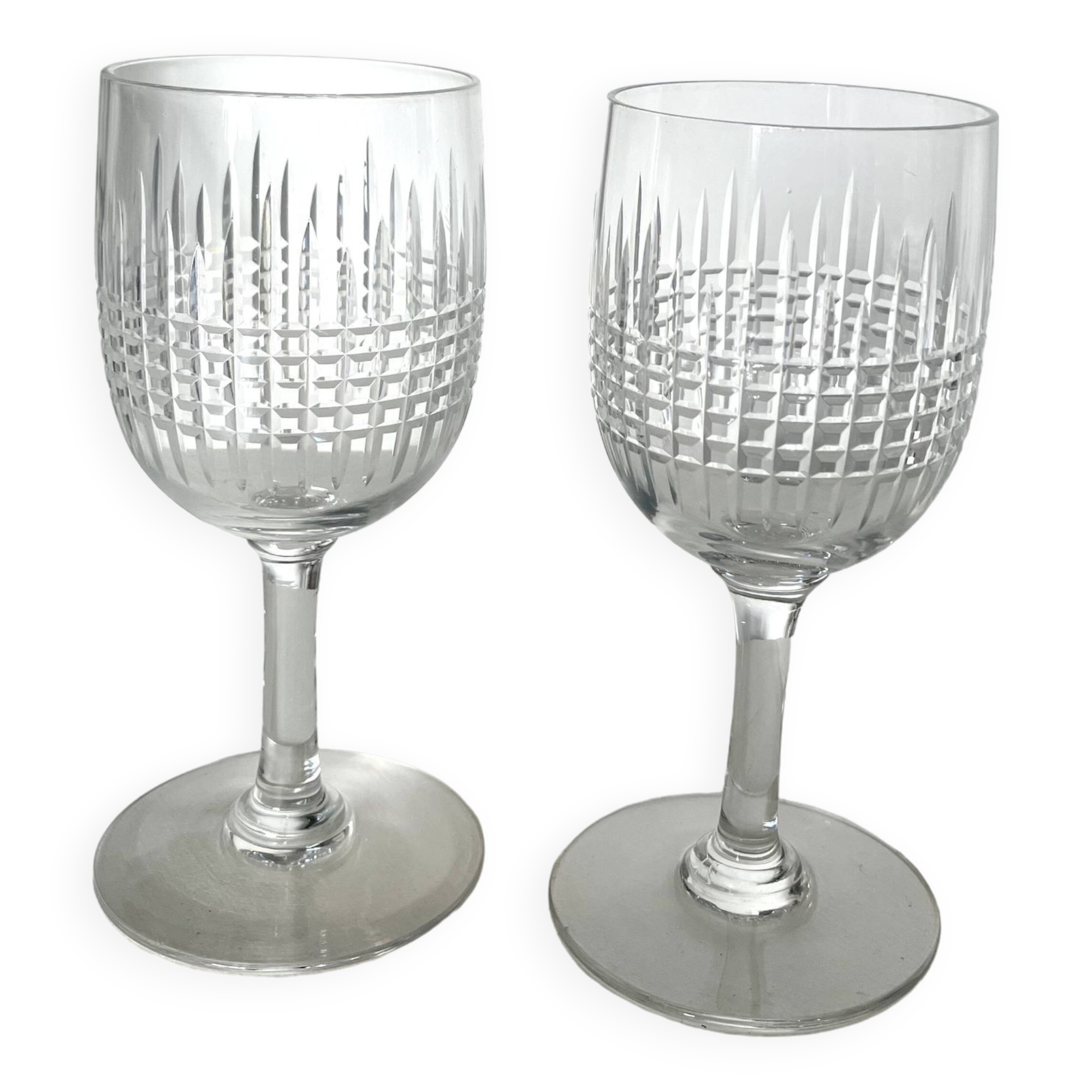 Duo of Baccarat Nancy model stemmed glasses