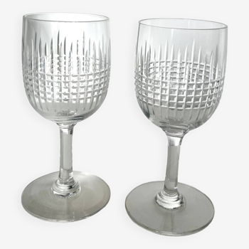 Duo of Baccarat Nancy model stemmed glasses