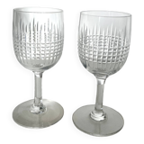 Duo of Baccarat Nancy model stemmed glasses