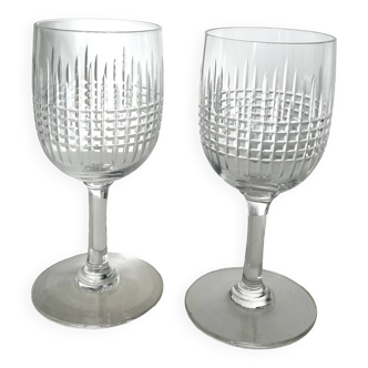 Duo de verres à pied baccarat modèle nancy