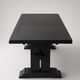 Wooden table with a black patina and two extensions – 180 to 260 cm