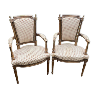 Pair of Louis 16 convertible armchairs