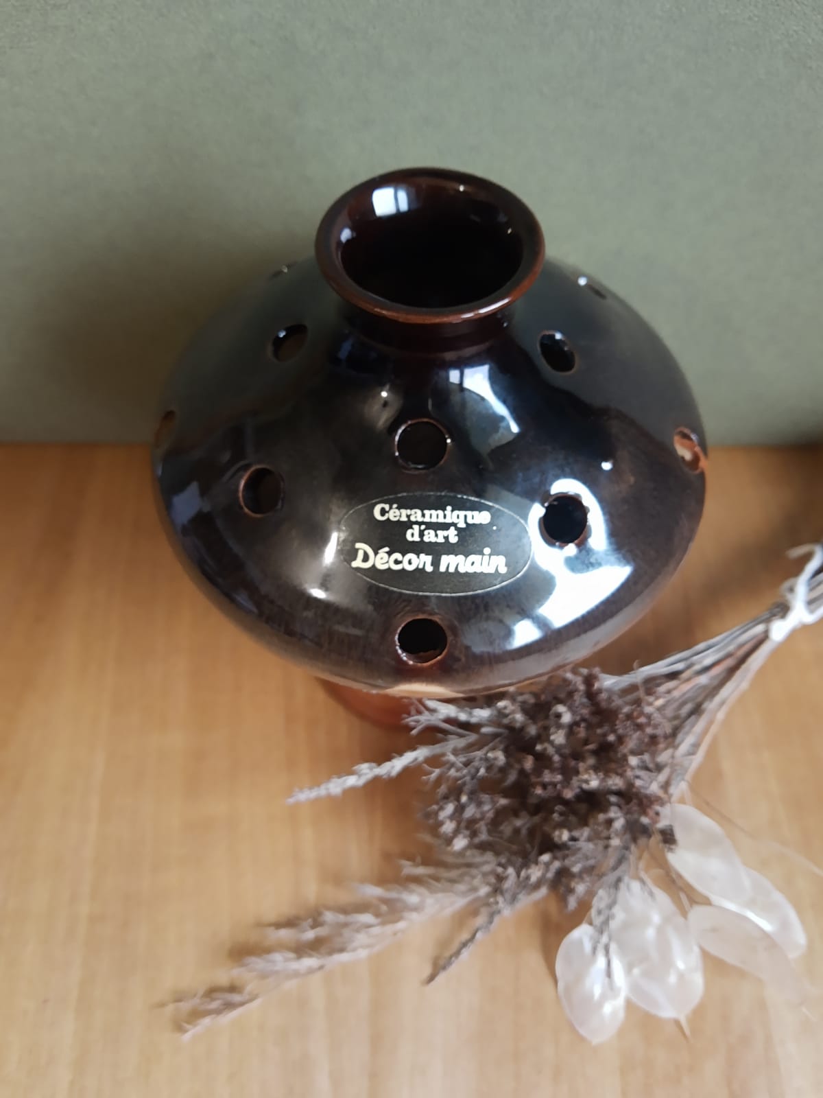 Pique flowers vase soliflore ceramic art decoration vintage hand decoration