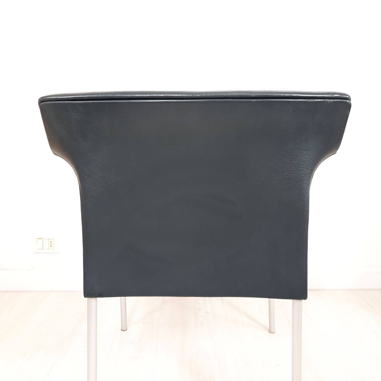 Quatre fauteuils de Matteo Grassi cuir années 1990/2000