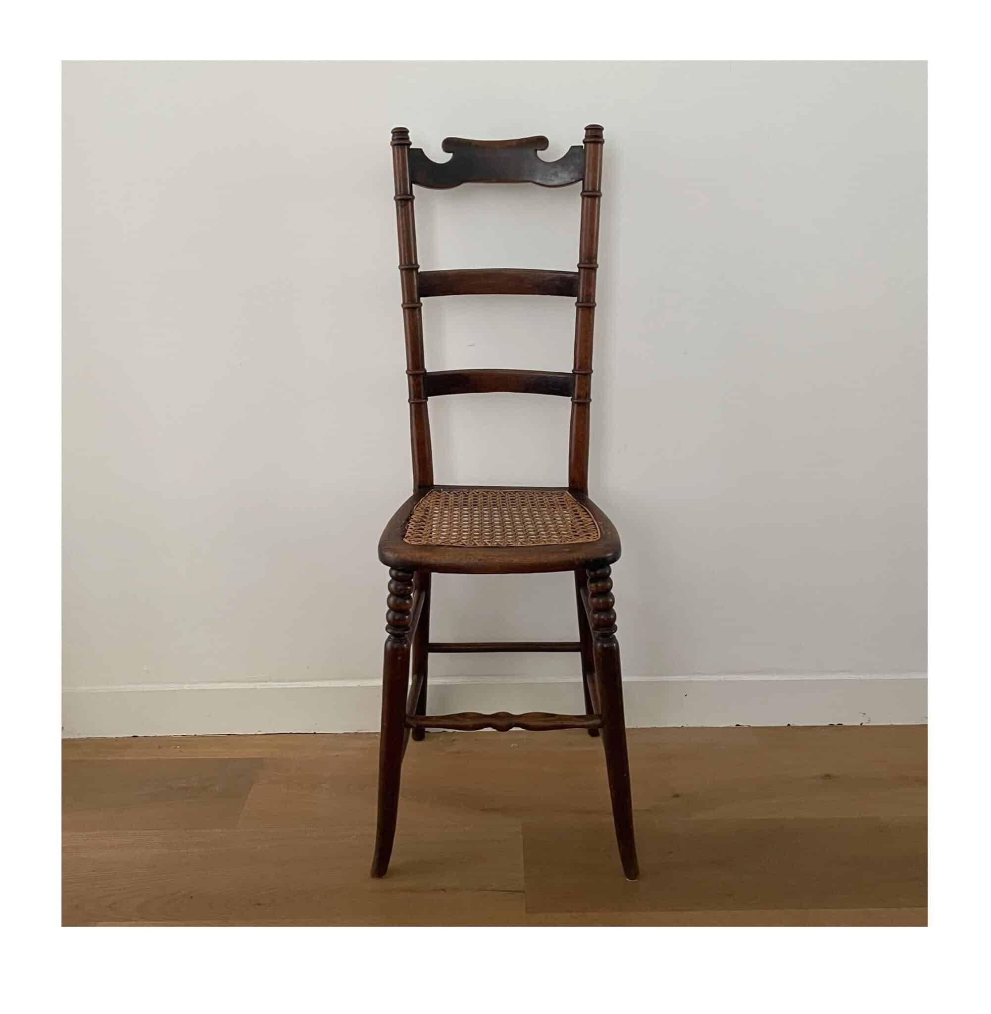 English antique children's high chair, 1900s