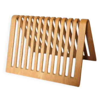 Vintage Habitat magazine rack from the 80s, Scandinavian design.