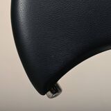 Poul Henningsen Snake Chairs, Model PH-501 in chrome and full black leather