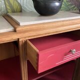 Raspberry art deco buffet