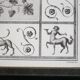 Gravure ancienne Mars et Vénus, encadré sous verre