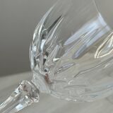 Set of 8 chiseled crystal wine glasses