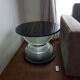 Holophane coffee table in marble and aluminum