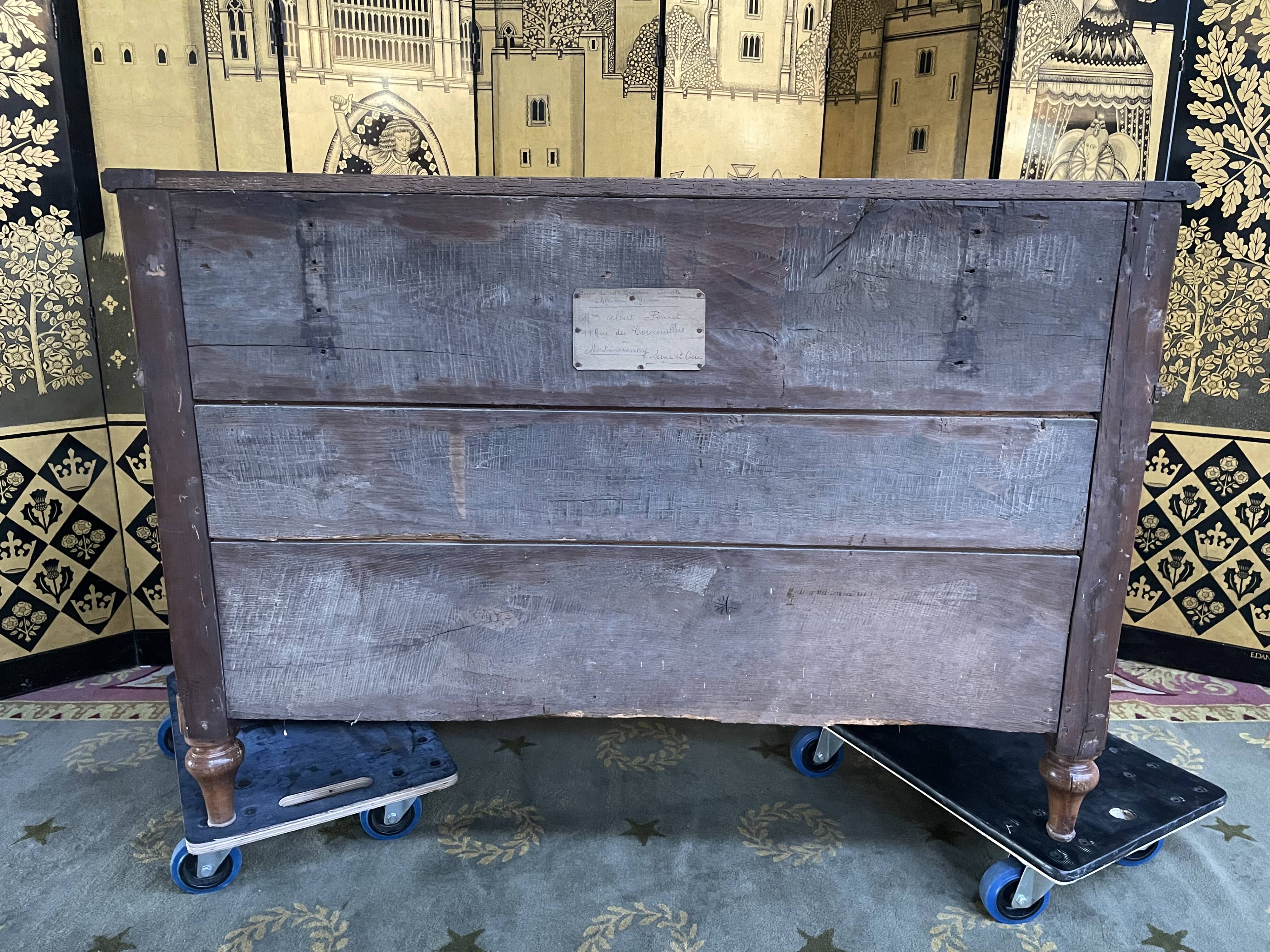 Commode Louis XVI en chêne 19eme