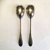 Pair of Art Deco style silver plated salad servers