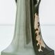 Pair of Dutch Art Nouveau Ceramic Table Lamps, circa 1915, with New Ochre Linen Shades