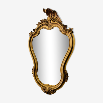Miroir doré style Louis XV, 60x40 cm