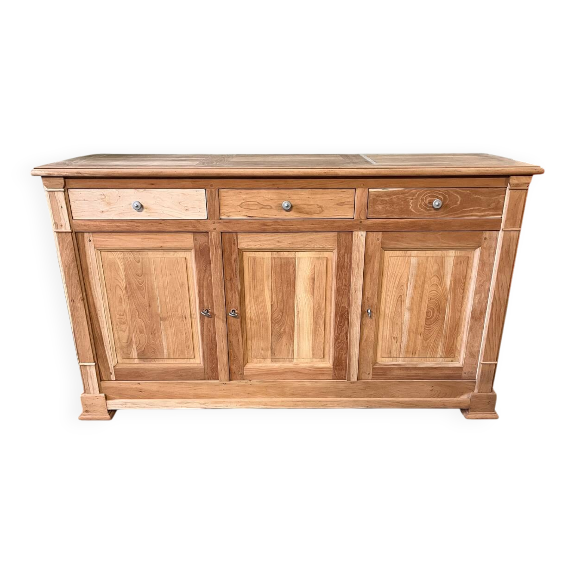 Bahut enfilade vintage en bois brut