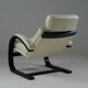 Fauteuil suédois inclinable en cuir nelo par åke fribyter
