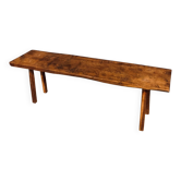 Industrial bench / butcher's table, 1950s, solid oak - large model