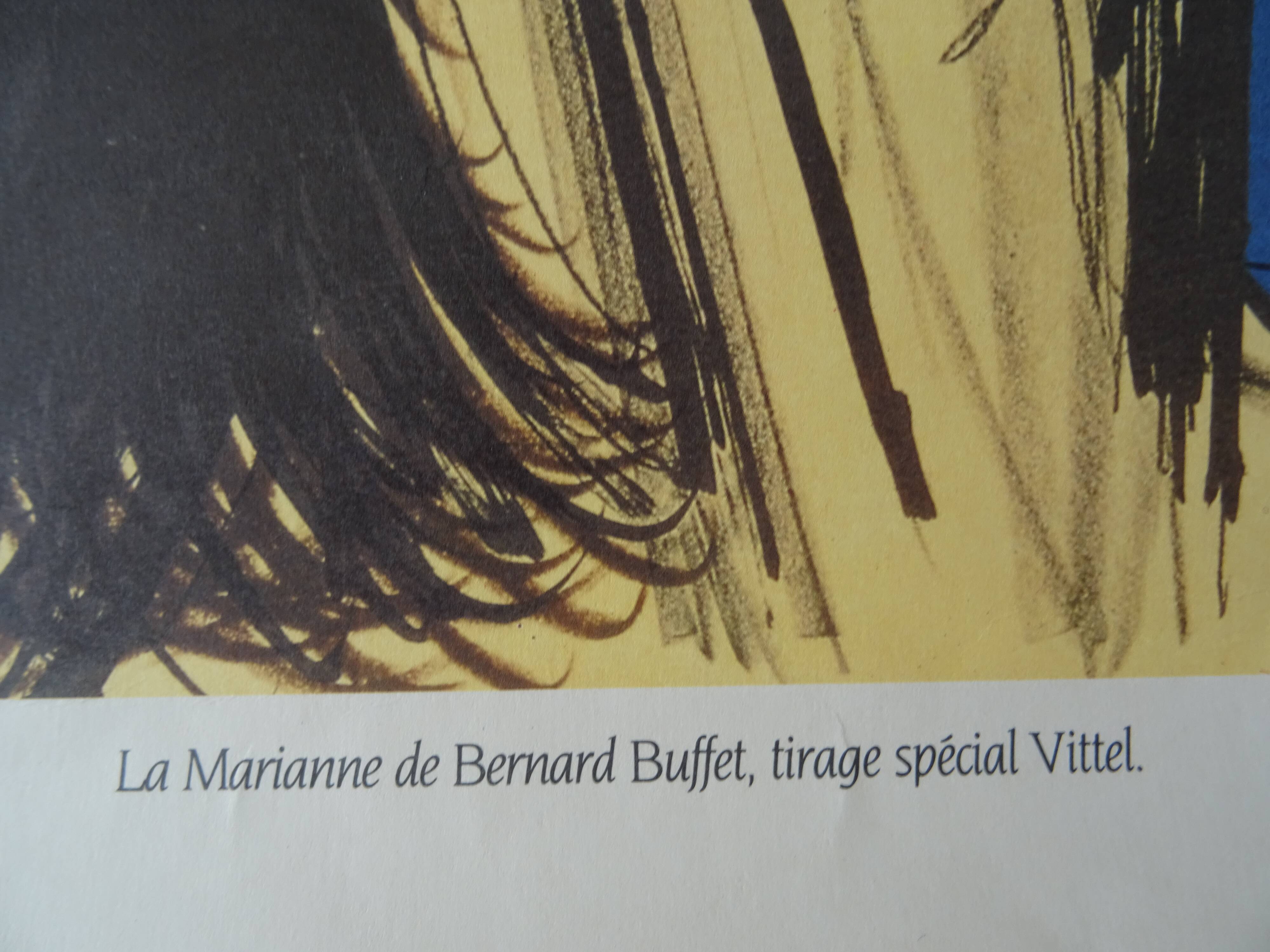 Poster Portrait of Marianne Bernard Buffet Special Edition Vittel 1989