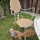 Wrought iron garden furniture