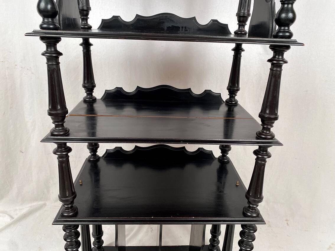 Meuble à partitions Napoléon III en bois noirci