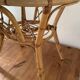 Table basse vintage en rotin et verre