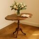 Oval wooden pedestal table, violin table on three legs, Napoleon III style