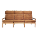 3-seater highback Capella sofa in oak by Illum Wikkelsø, Denmark 1960s