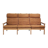 3-seater highback Capella sofa in oak by Illum Wikkelsø, Denmark 1960s