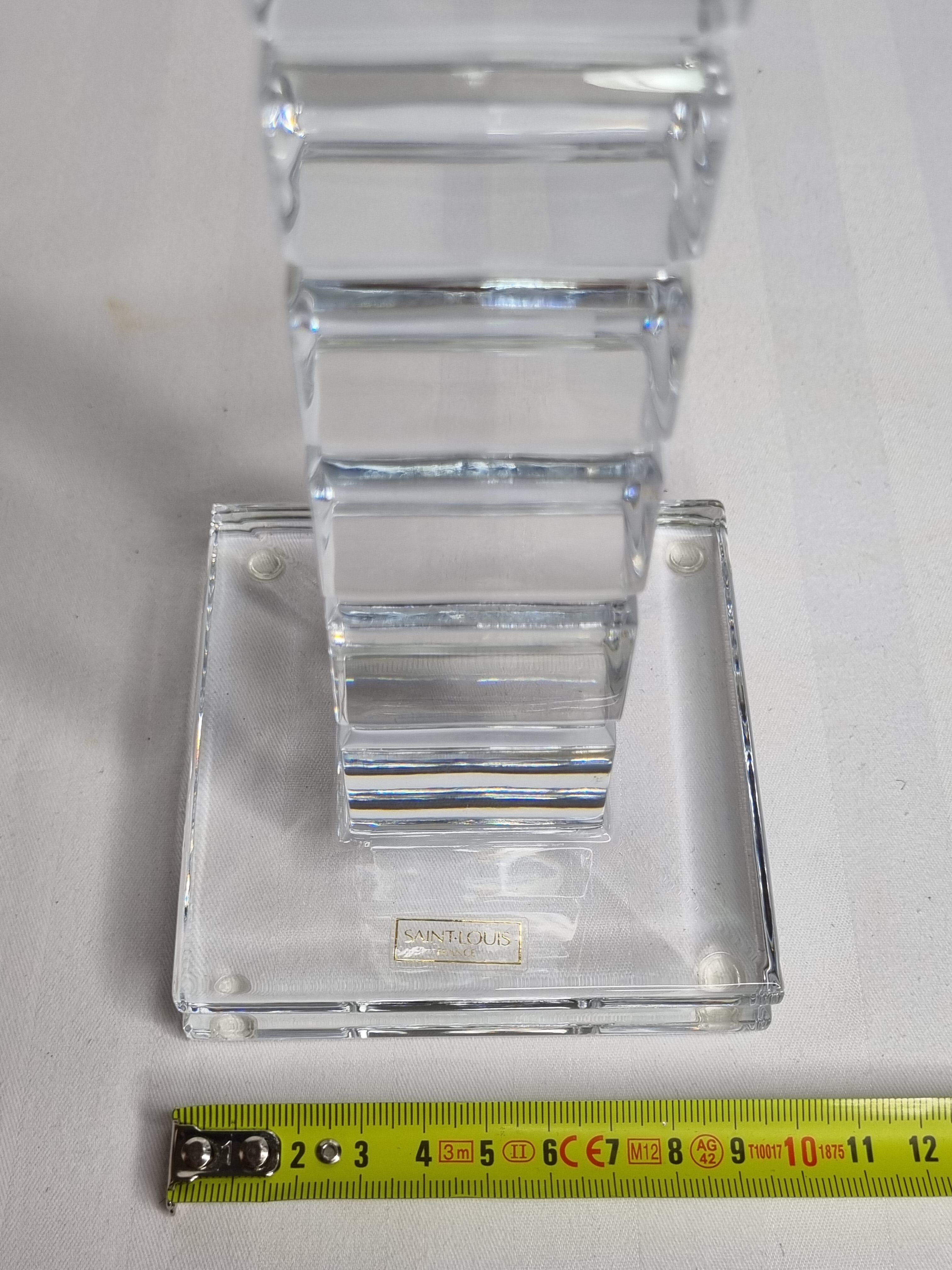 Crystal candle holder, Saint-Louis design Jean Sala