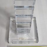 Crystal candle holder, Saint-Louis design Jean Sala