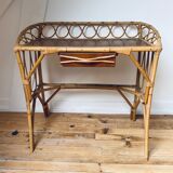 Rattan desk and chair for children